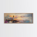 Lighthouse Painting Canvas Print, Lighthouse Art, Lighthouse Print, Lighthouse Gifts, Lighthouse Prints, Panoramic Art, Nautical Decor