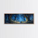 Tunnel of Trees Through a Fantasy Forest, Framed Canvas Print, Fantasy Wall Art, Mythical Fantasy Art, Autumn Fantasy Art, Surreal Fantasy Art