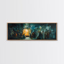 Horizontal Nativity Scene Painting Print, Framed Canvas Print, Nativity Art, Christmas Decor, Traditional Christmas Wall Art