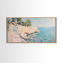 Cliffs Of Moher Oil Painting Print, Boho Whimsical Nautical Landscape Painting Print, Seascapes Wall Art, Kitsch Decor, Eclectic Art