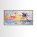 Nautical Seascapes Oil Painting Canvas Print, Nautical Landscape Painting, Beach house or Lake house art, Above Sofa Art, Sunset Painting