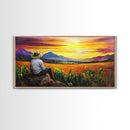 Oil Painting Print of an El Campesino - Mexican American Wall Art - Framed Canvas Print - Mexican Folk Art - Chicano Wall Art - Mexicano Art