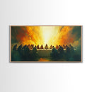 Last Supper Wall Art Framed - Canvas Print - Christian Home Decor - Christian Wall Art Religious Decor - Christian Gift - Jesus Art