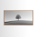 Loneliness - Framed Canvas Print Ready To Hang Wall Art - Thought Provoking Art - Moody Wall Art - Moody Painting - Black and White Dead Tree Art