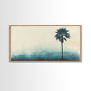 Abstract Palm Tree Nautical Oil Painting Canvas Print Ready To Hang