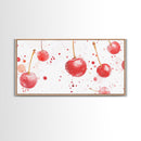 Cherry Painting Canvas Print - Kitchen Wall Art - Kitchen Decor - Cherry Wall Art - Kitsch Decor - Eclectic Home Decor