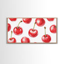 Kitchen Wall Art - Watercolor Painting of Cherries - Canvas Print - Cherry Wall Art - Cherry Decor - Cherries Kitchen Wall Art - Kitsch Kitchen