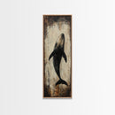 Majestic Whale Painting Framed Canvas Print, Nautical Wall Art, Coastal Decor Living Room Art, Rustic Decor Gift Idea Christmas