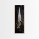 Tall Skinny Nativity Painting Canvas Print, Christmas Wall Art, Christmas Decor, Nativity Oil Painting, Jesues In His Manger