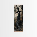 Enchanting Witch in Red Accents Painting - Framed Canvas Print for Gothic Wall Art, Witchy Decor, Halloween Gothic Art, Unique Wall Decor