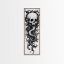 Cosmic Horror Wall Art Framed Canvas Print, Skull Art, Skull Painting Print, Skull Wall Art, Halloween Decor
