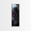 Cthulu Cosmic Horror Wall Art Canvas Print - Tall Skinny Narrow Wall Art - Accent Piece - Halloween Decor - Cosmic Horror Painting