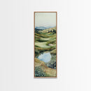 Irish Landscape Art Framed Canvas Print Green Wall Art Vertical Wall Art Above Couch Wall Art Rustic Landscape Art Gift Living