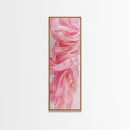 Flowing Pink Fabric Framed Canvas Print Pink Abstract Art Feminine Minimalist Decor Light Pink Wall Art Bedroom Living Room Aesthetic