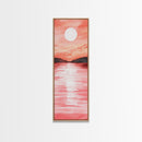 Sunset Canvas Print Coastal Landscape Art Rustic Decor Horizontal Wall Art Bedroom Gift Idea Light Pink Aesthetic Nature Painting