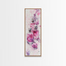 Perfume Bottles Canvas Print - Elegant Pink Abstract Art, Feminine Glass Bottles Artwork, Gift Idea for Her, Bedroom Wall Decor
