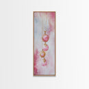 Pearl Necklace Watercolor Canvas Print Pink Wall Art Glamour Bedroom Decor Romantic Wabi Sabi Aesthetic Art