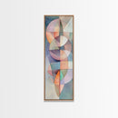 Geometric Abstract Framed Canvas Print Pastel Colorful Wall Art Matisse Inspired Decor Living Room Art Modern Home Accent