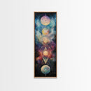 Galactic Chakra Canvas Print With Sacred Geometry Art, Wabi Sabi Inspired, And Therapy Art For Bedroom Or Meditation Spaces