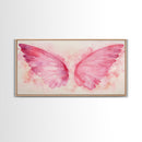 Angel Wings Canvas Print Whimsical Art Light Pink Wall Art Angel Art Prints Bedroom Decor Above Bed Wall Art Gift Idea