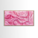 Soft Rose Canvas Print, Light Pink Abstract Art of Petals with Minimalist Style, Feminine Wall Decor for Living Room or Bedroom