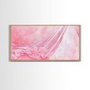 Wedding Veil Pink Abstract Art Canvas Print, Light Pink Wabi Sabi Art Wall Decor, Romantic Bedroom Art Unique Gift Idea