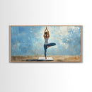 Yoga Tree Pose Canvas Print Zen Serenity Wall Art Minimalist Living Room Neutral Modern Home Decor Therapy Art Unique Gift Idea
