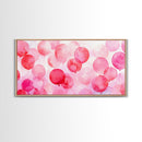 Pink Balloon Canvas Print - Light Pink Wall Art Boho Birthday Celebration Art Minimalist Decor Living Room Horizontal Art