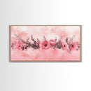 Floral Garland Canvas Print California Poppy Art Horizontal Wall Art Rustic Decor Farmhouse Style Wildflower Painting Gift Idea