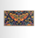 Mystical Butterfly Mandala Framed Canvas Print, Whimsical Art Decor, Colorful Bohemian Wall Art, Sacred Geometry, Dreamy Bedroom Art