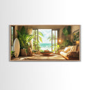 Surfside View Canvas Print Coastal Cowgirl Wall Art Tropical Beach Room Decor Nautical Wall Art Living Room Art Farmhouse Art Gift Idea