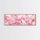Pink Ribbon Abstract Art Canvas Print Light Pink Wall Art Minimalist Artwork Bedroom Art Above Sofa Decor Gift Idea For Her