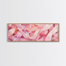 Light Pink Ribbon Abstract Canvas Print, Minimalist Wall Art, Living Room Art, Pastel Home Decor, Pink Abstract Art, Above Sofa Art
