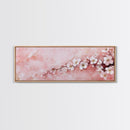 Cherry Blossom Branch Canvas Print, Light Pink Wall Art, Botanical Art, Bedroom Decor, Spring Floral Art, Rustic Wall Art