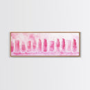 Pink Lipstick Wall Art, Canvas Print, Feminine Beauty Decor, Whimsical Art, Perfect Gift Idea, Above Desk Artwork, Makeup Room Style