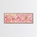 Framed Canvas Print of Light Pink Abstract Art with Geometric Circles Perfect as Dorm Wall Art or Minimalist Bedroom Wall Decor