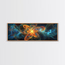 Fiery Blossom Framed Canvas Print Blossom Painting Artwork Nature-Inspired Wall Art Living Room Horizontal Decor