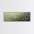 Nature-Inspired Sage Green Framed Canvas Print – Sage Green Wall Art, Botanical Prints, Minimalist Art, Bedroom Art, Wabi Sabi Art