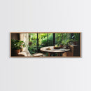 Greenhouse Kitchen Canvas Print, Rustic Dining Art, Botanical Garden Wall Artwork, Natural Farmhouse Decor, Light Filled Wabi Sabi Style
