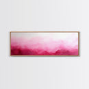 Soft Gradient Canvas Print Horizontal Light Pink Wall Art Minimalist Boho Bedroom Rustic Farmhouse Decor Above Bed Pastel Design