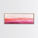 Horizontal Canvas Print Abstract Pink Landscape Extra Wide Moody Art Minimalist Wabi Sabi Bedroom Wall Decor Living Room Pastel