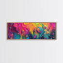 Abstract Swirl Framed Canvas Print Vibrant Colors Whimsical Art Modern Painting Lively Wall Art Guest Room Decor