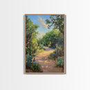 Serene GardenPath Canvas Print Southwest Wall Art Rustic Decor Above Bed Art Farmhouse Wall Art Gift Idea Landscape Painting