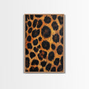 Leopard Wall Art Framed Canvas Print, Animal Print Rustic Decor, Bedroom Art, Skinny Tall Wall Art, Farmhouse Living Room Art