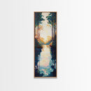 Forest Glow, Joshua tree art, wildflower painting, botanical prints, landscape painting, Framed Canvas Print, vertical wall art