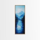 Lake Tahoe Art, Canvas Print, pine tree art, mountain painting, rustic decor, above couch art, panoramic painting, bedroom art
