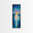 Sunset Over Water, Ocean Painting, Nautical Wall Art, Coastal Decor, Bedroom Art, Gift Idea for Her, Above Sofa Art