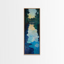 Sunset Reflection, lake Tahoe art, moody art, landscape painting, framed canvas print, vertical wall art, bedroom art