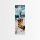 Whiskey Bottle, Espresso Martini Wall Art, Cocktail Art, Moody Art, Rustic Art, Gift Idea for Him, Framed Canvas Print, Bar Wall Art