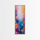 Vibrant Coral, koi fish painting, whimsical art, pink orange wall art, ocean painting, seascape painting, beach house art, canvas print